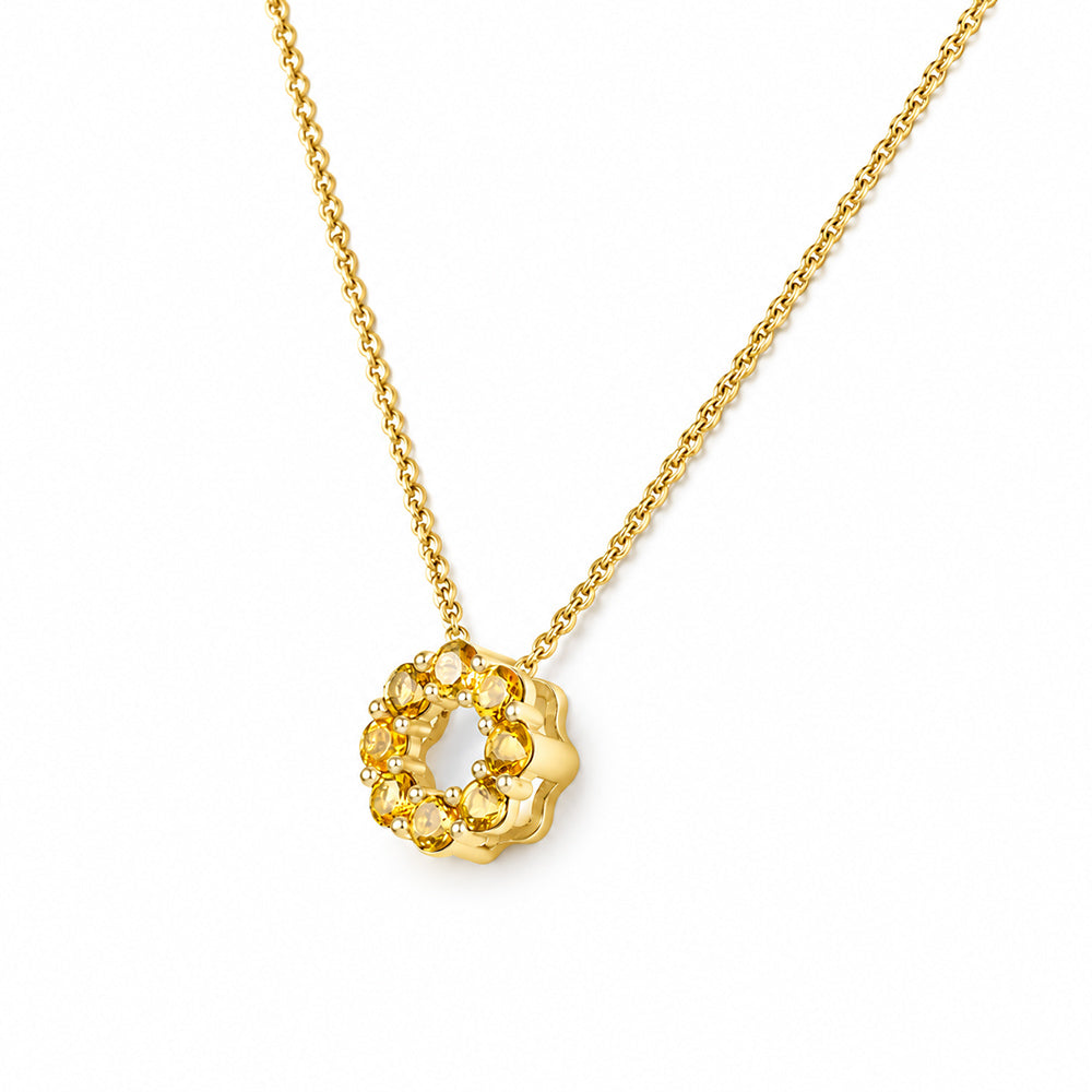 Circle of Life Necklace - Citrine - Victoria's Jewellery