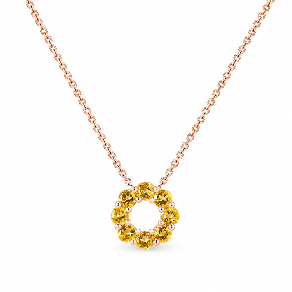 Circle of Life Necklace - Citrine - Victoria's Jewellery