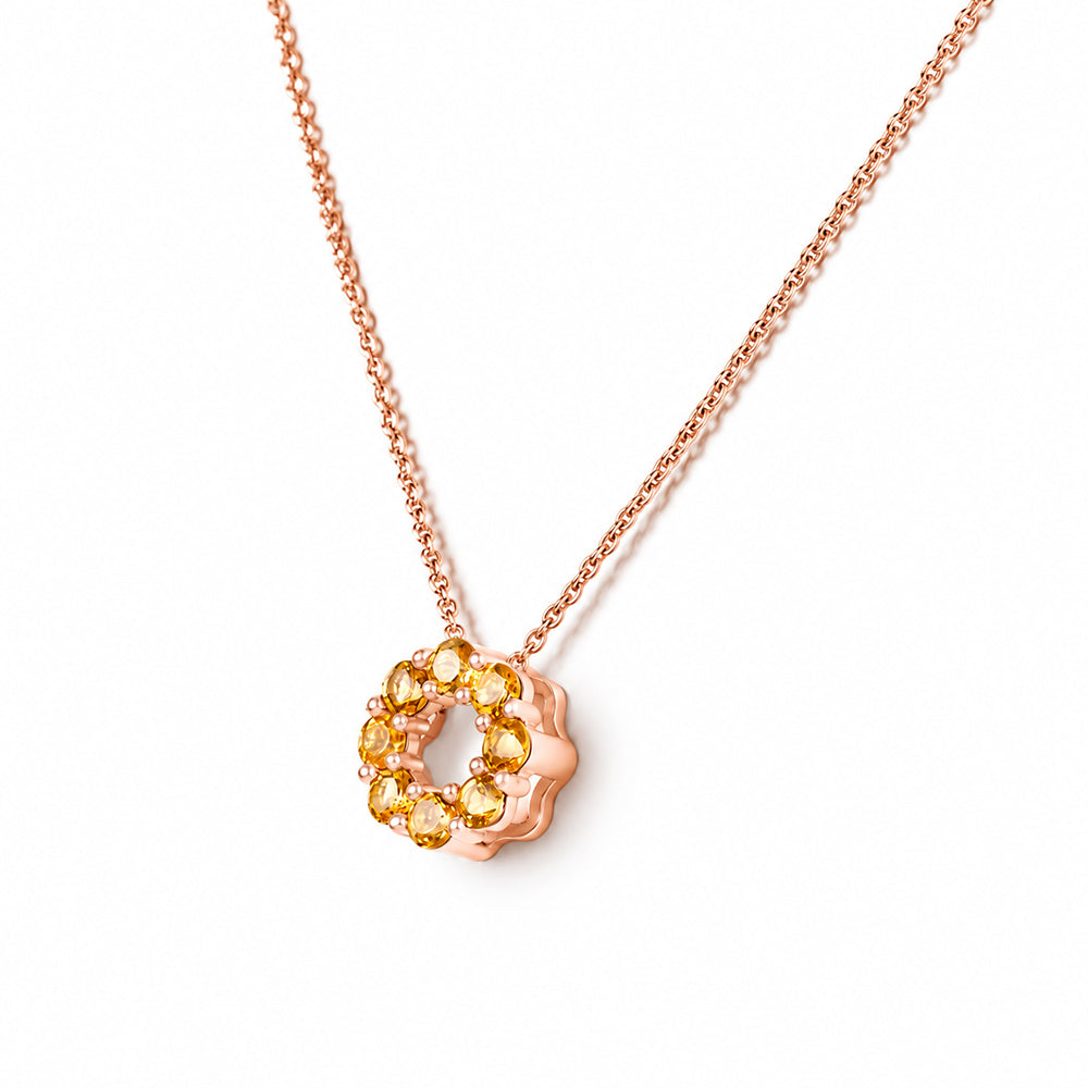 Circle of Life Necklace - Citrine - Victoria's Jewellery