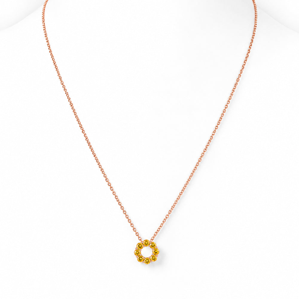 Circle of Life Necklace - Citrine - Victoria's Jewellery