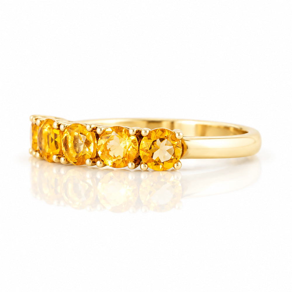 Annie, a Citrine Half Eternity Ring - Victoria's Jewellery