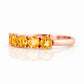 Annie, a Citrine Half Eternity Ring - Victoria's Jewellery