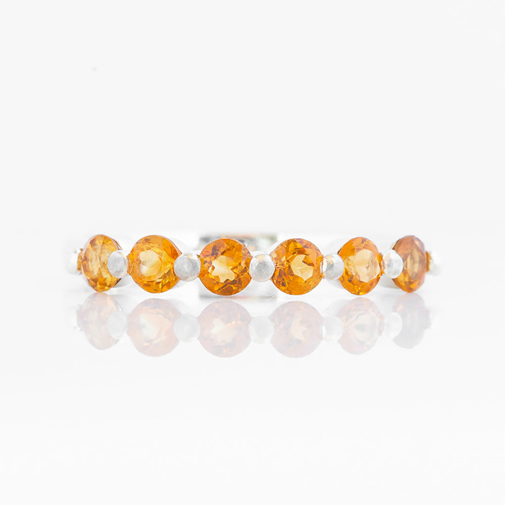 Ellie, a Citrine Six Stone Half Eternity Ring