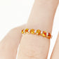 Ellie, a Citrine Six Stone Half Eternity Ring
