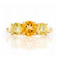 Aria, Citrine and Lemon Quartz Trilogy Ring - Victoria's Jewellery