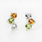 Laurel, a Citrine, Peridot and Prasiolite Rainbow Stud Earring