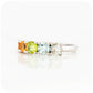 Citrine, Peridot and Topaz Ombre Style half eternity Ring - Victoria's Jewellery