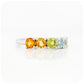 Citrine, Peridot and Topaz Ombre Style half eternity Ring - Victoria's Jewellery