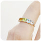 Citrine, Peridot and Topaz Ombre Style half eternity Ring - Victoria's Jewellery