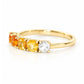 Annie, a Citrine Half Eternity Ring - Victoria's Jewellery
