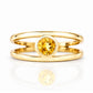 Harper, Round cut Citrine Split Band Ring - Victoria's Jewellery
