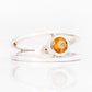 Harper, Round cut Citrine Split Band Ring