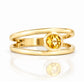 Harper, Round cut Citrine Split Band Ring - Victoria's Jewellery