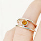 Harper, Round cut Citrine Split Band Ring