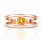 Harper, Round cut Citrine Split Band Ring - Victoria's Jewellery