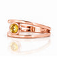 Harper, Round cut Citrine Split Band Ring - Victoria's Jewellery
