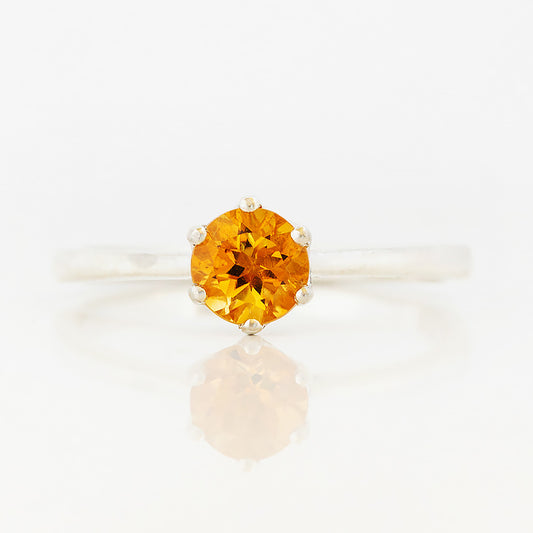 Tulip, a Six Claw Citrine Ring