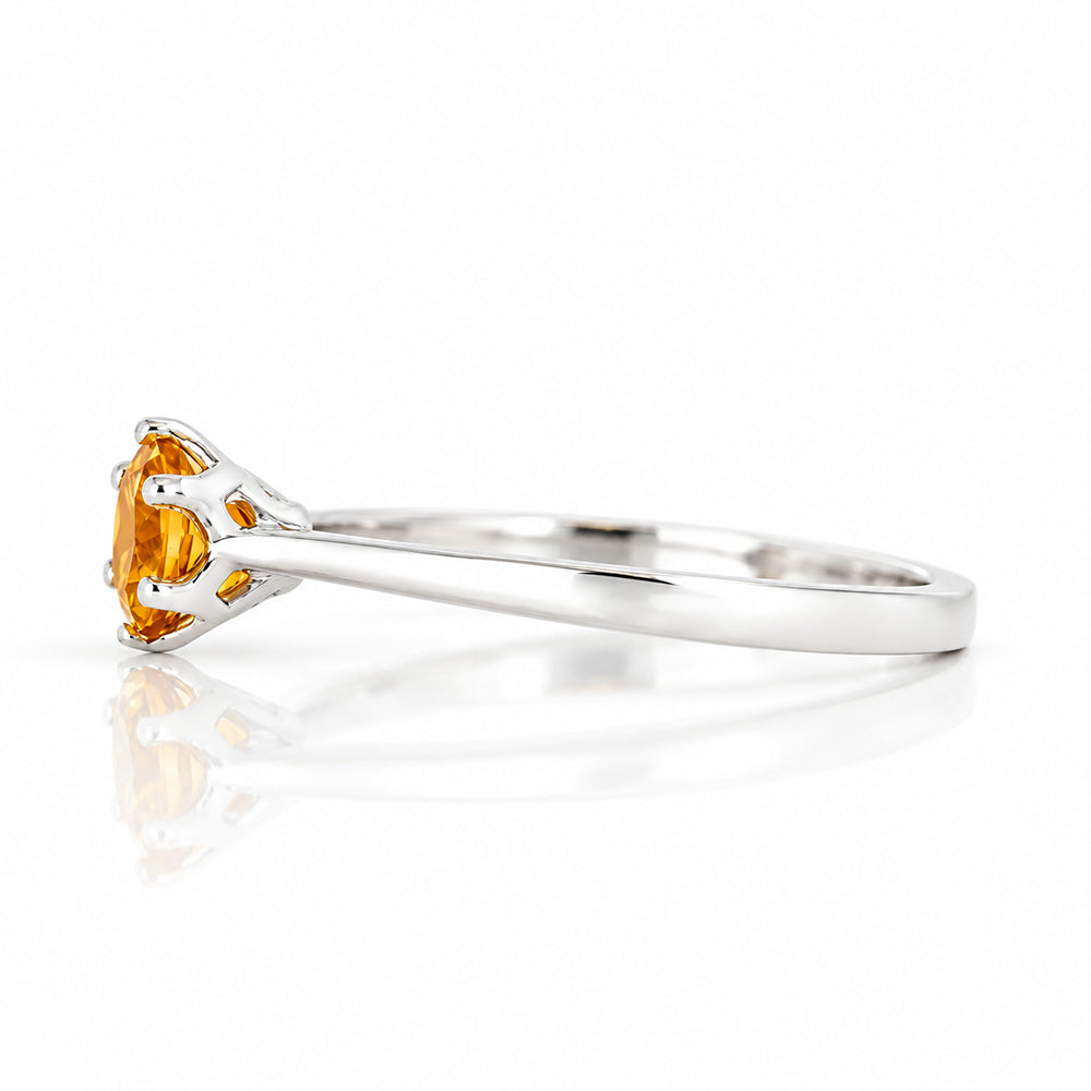 Tulip, a Six Claw Citrine Ring - Victoria's Jewellery