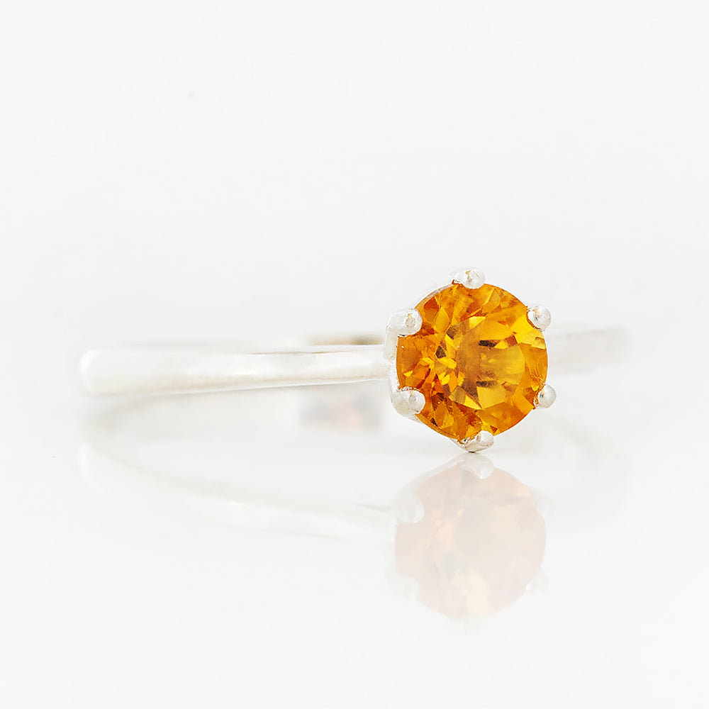 Tulip, a Six Claw Citrine Ring