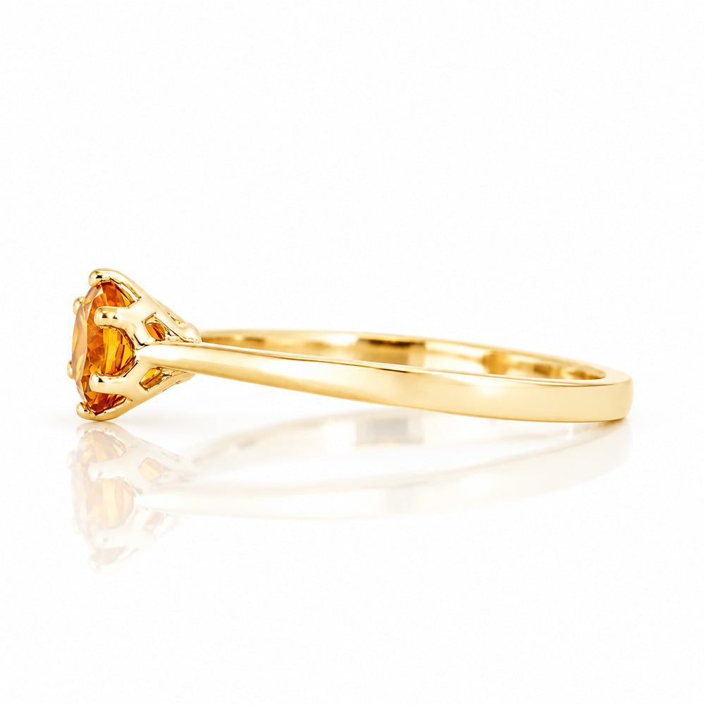 Tulip, a Six Claw Citrine Ring - Victoria's Jewellery