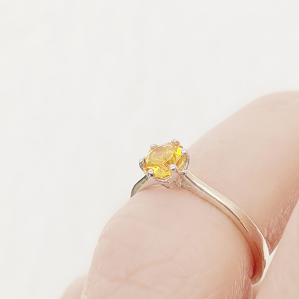 Tulip, a Six Claw Citrine Ring
