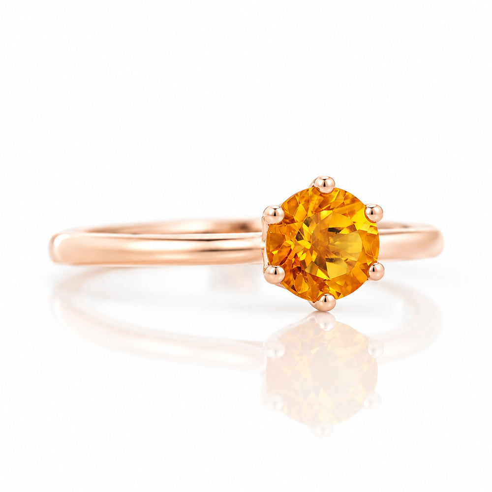 Tulip, a Six Claw Citrine Ring - Victoria's Jewellery