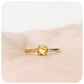 Round Brilliant cut Citrine Solitaire Engagement Ring - Victoria's Jewellery