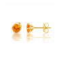 Tulip, Citrine Stud Earrings - 5mm