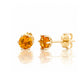 Tulip, Citrine Stud Earrings - 5mm