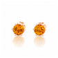 Tulip, Citrine Stud Earrings - 5mm