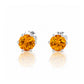 Tulip, Citrine Stud Earrings - 5mm