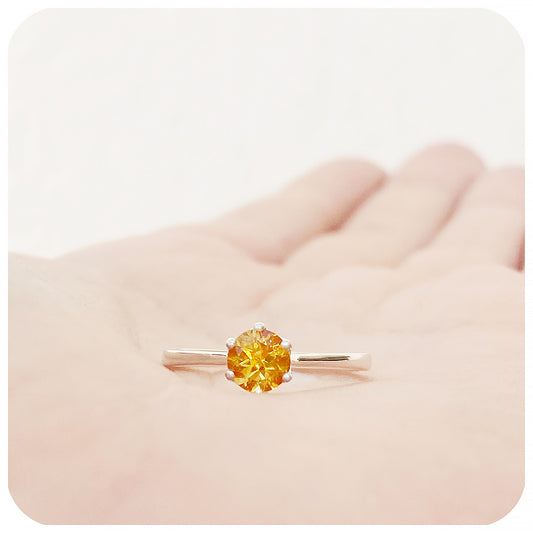 Tulip, a Six Claw Citrine Ring