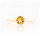 Round Brilliant cut Citrine Solitaire Engagement Ring - Victoria's Jewellery