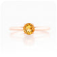 Round Brilliant cut Citrine Solitaire Engagement Ring - Victoria's Jewellery