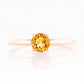 Lina, a Round cut Citrine Solitaire Ring