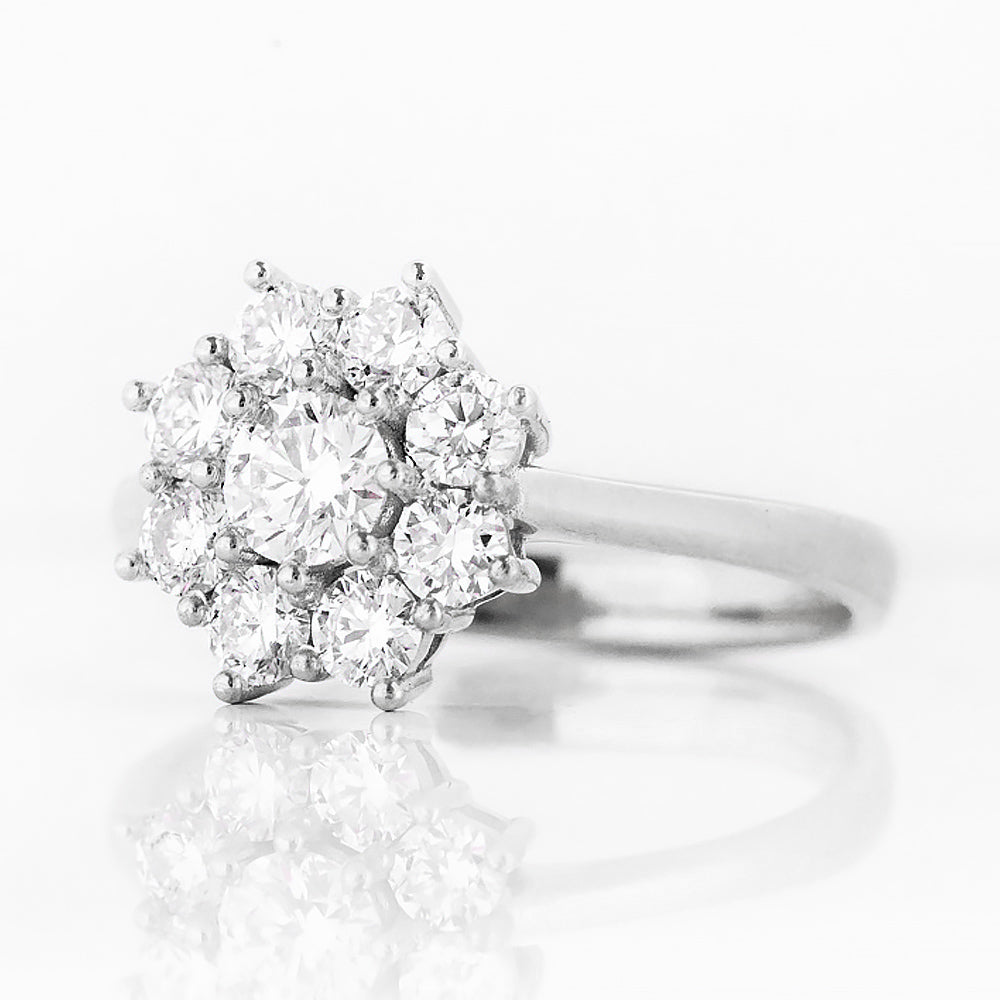 Fleur, a Lab Diamond Flower Cluster Ring