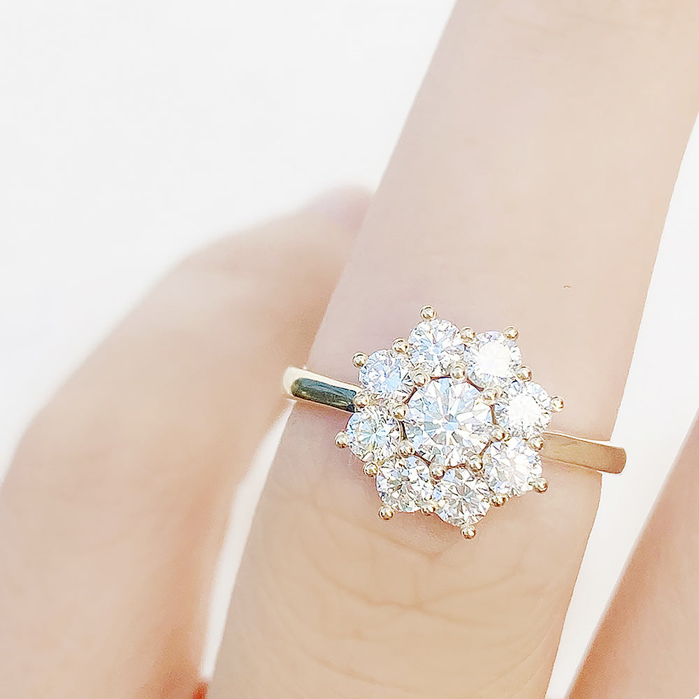Fleur, a Lab Diamond Flower Cluster Ring