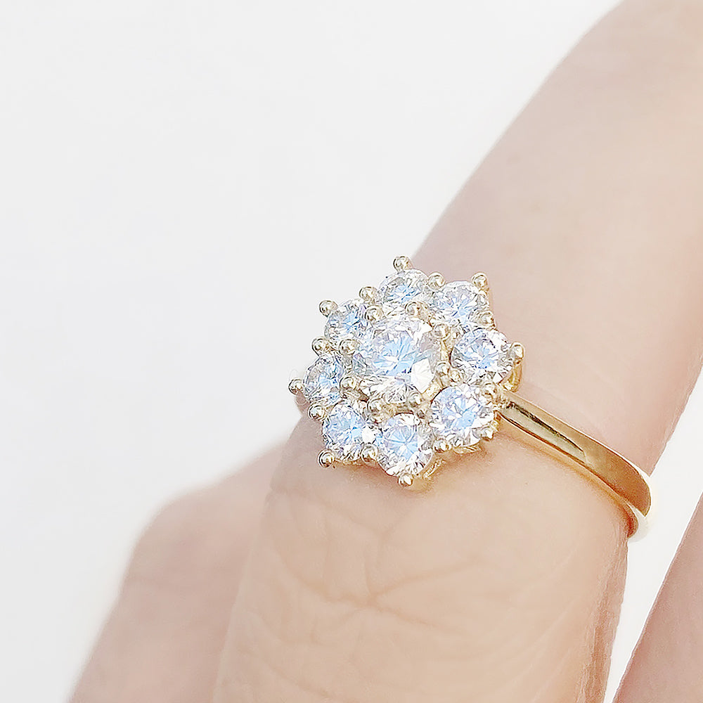 Fleur, a Lab Diamond Flower Cluster Ring