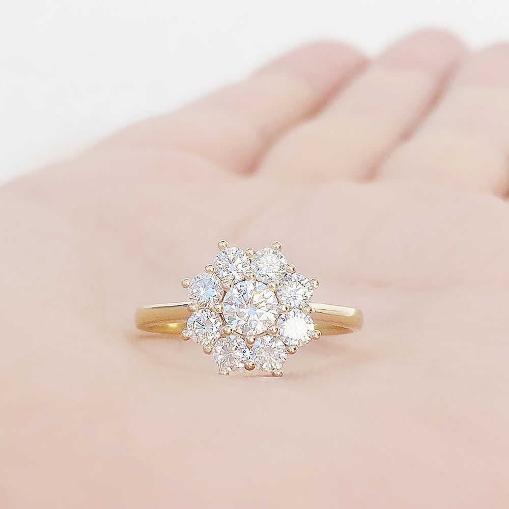 Fleur, a Lab Diamond Flower Cluster Ring