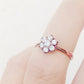 Alice, a Lab Diamond Cluster Ring
