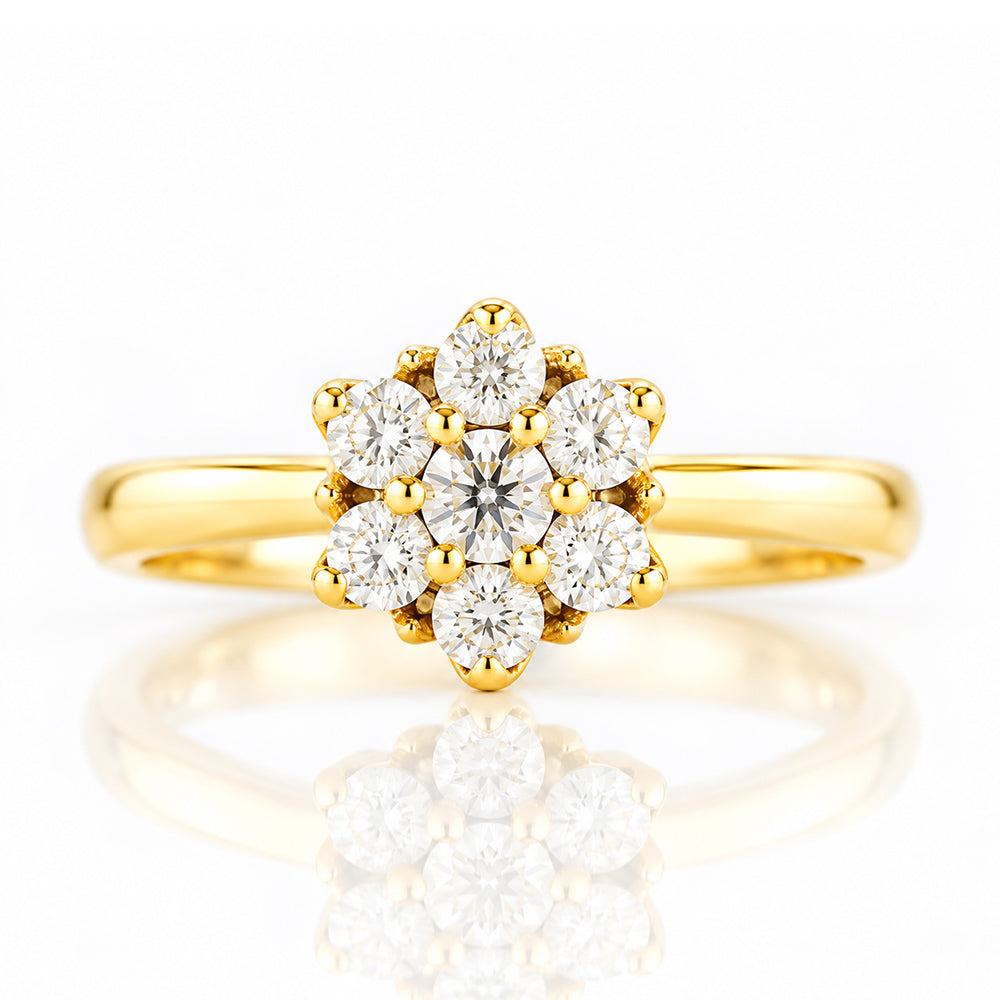 Alice, a Lab Diamond Cluster Ring - Victoria's Jewellery