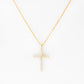 Cross Necklace with Lab Diamonds