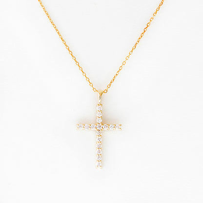 Cross Necklace with Lab Diamonds - Victoria's Jewellery