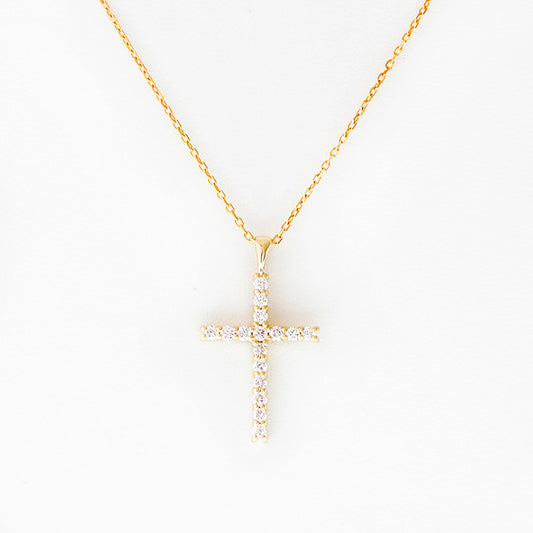 Cross Necklace with Lab Diamonds - Victoria's Jewellery