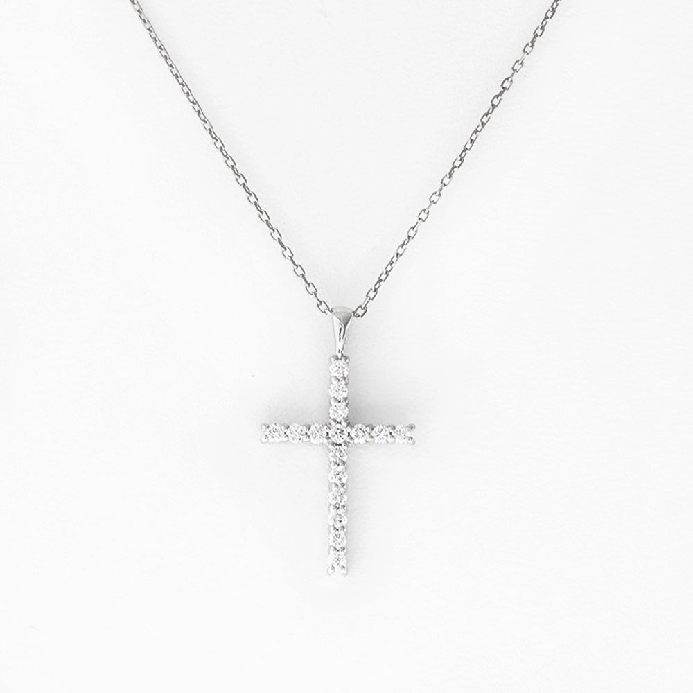 Cross Necklace with Lab Diamonds - Victoria's Jewellery