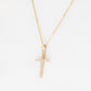 Cross Necklace with Lab Diamonds