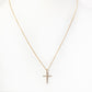 Cross Necklace with Lab Diamonds