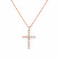 Cross Necklace with Lab Diamonds