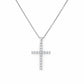 Cross Necklace with Lab Diamonds
