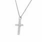 Cross Necklace with Lab Diamonds